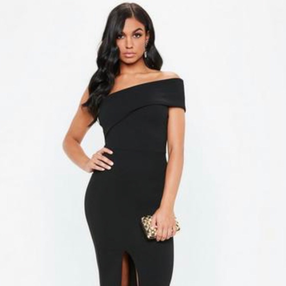 Black one shoulder dress